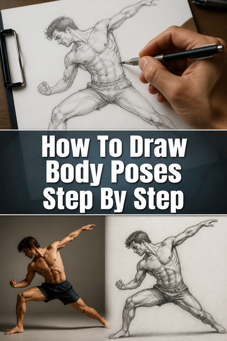 🎨 How To Draw Body Poses Step By Step