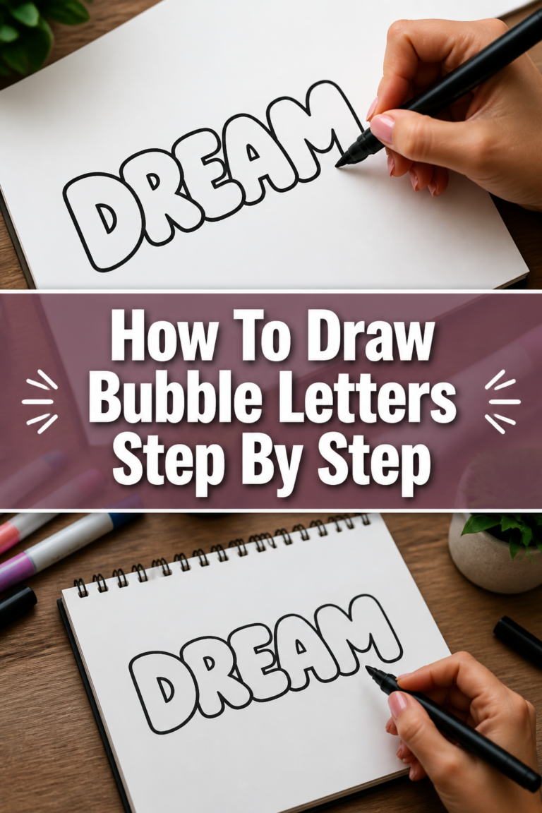 How To Draw Bubble Letters Step By Step