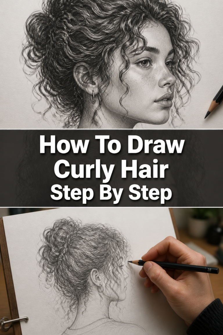 👩🏻‍🎨 How To Draw Curly Hair Step By Step