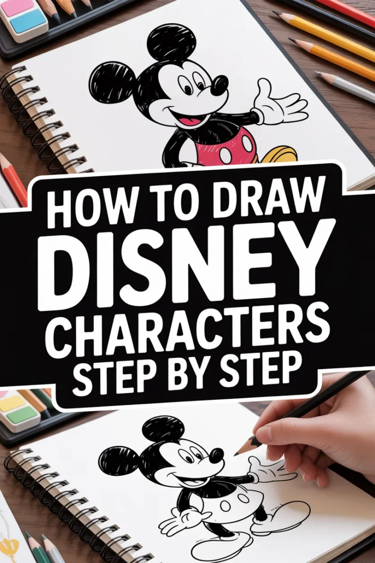 ✨ How To Draw Disney Characters Step By Step