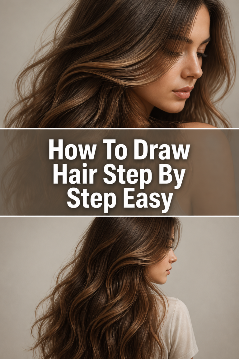 🎨 How To Draw Hair Step By Step Easy