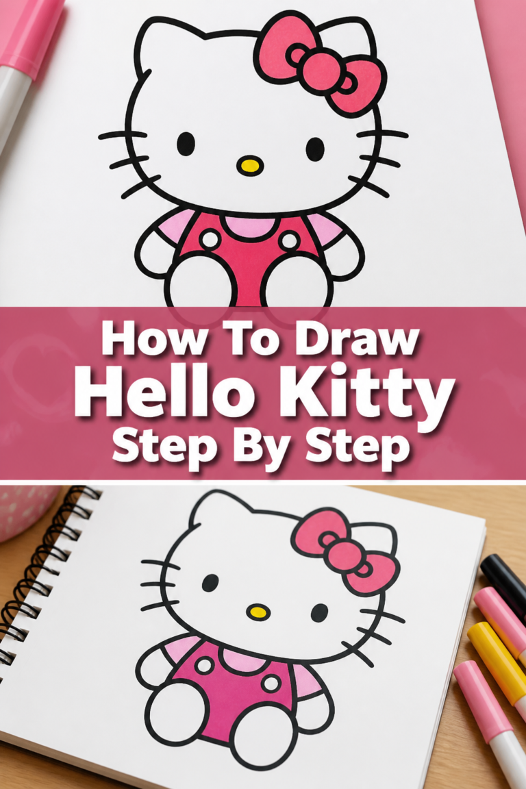🎨 How To Draw Hello Kitty Step By Step