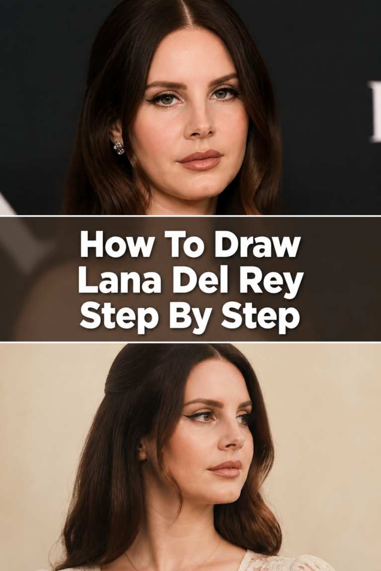 🎶 How To Draw Lana Del Rey Step By Step