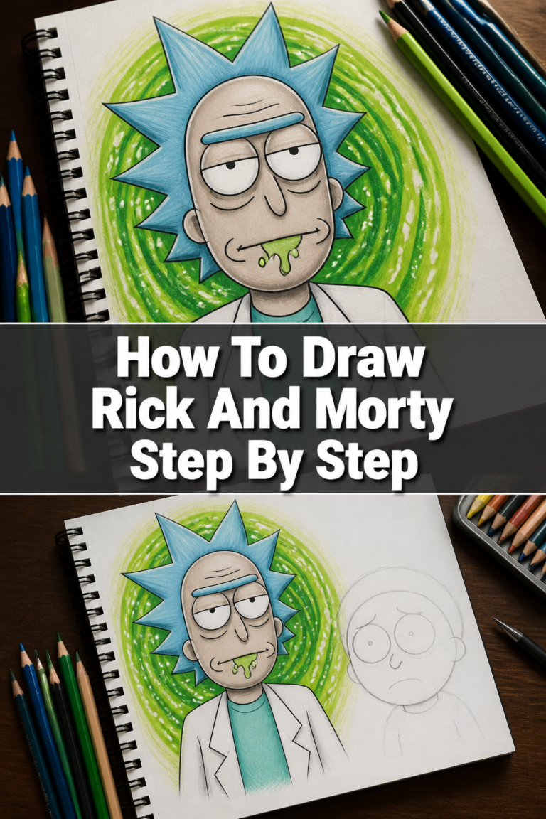🧪 How To Draw Rick And Morty Step By Step