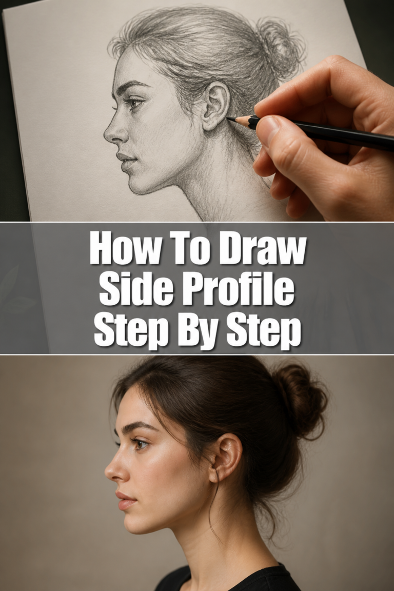 🎨 How To Draw Side Profile Step By Step