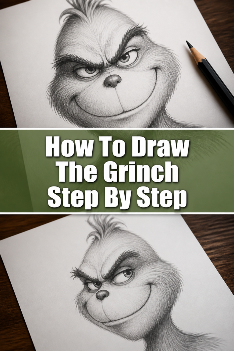 😠 How To Draw The Grinch Step By Step