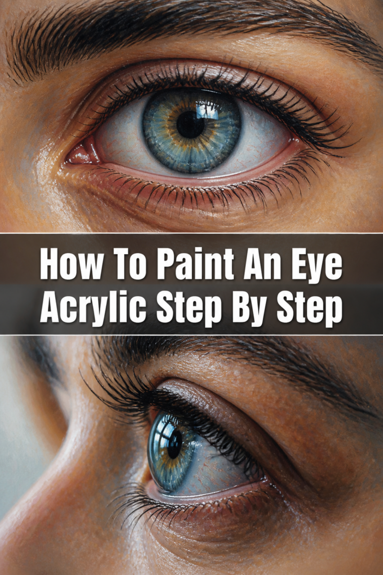 👁️ How To Paint An Eye Acrylic Step By Step
