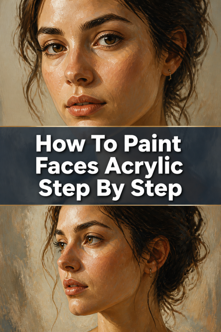 🎨 How To Paint Faces Acrylic Step By Step