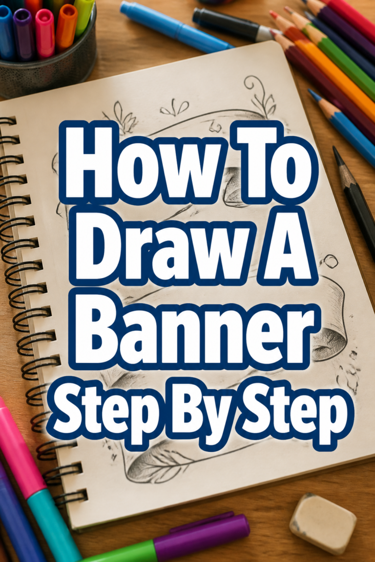 🎨 How To Draw A Banner Step By Step