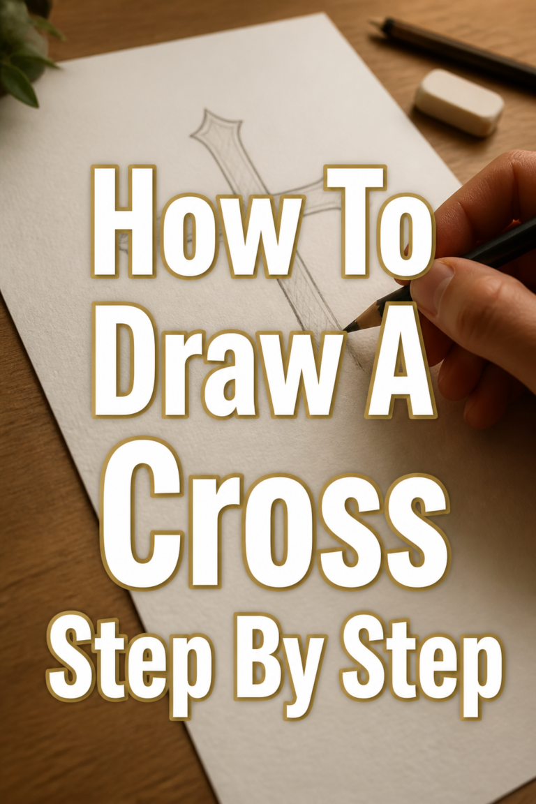 📌 How To Draw A Cross Step By Step