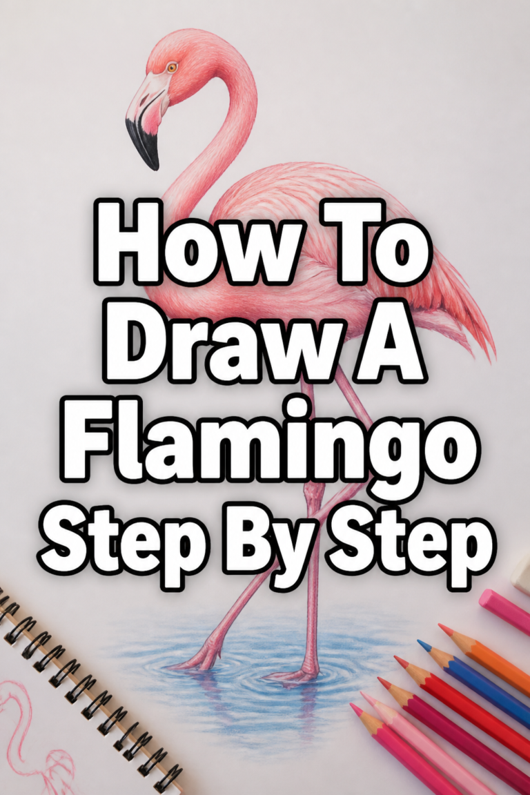 🦩 How To Draw A Flamingo Step By Step