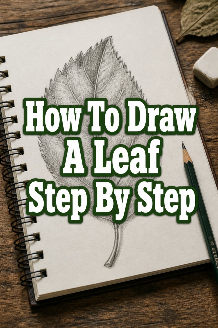 🌿 How To Draw A Leaf Step By Step