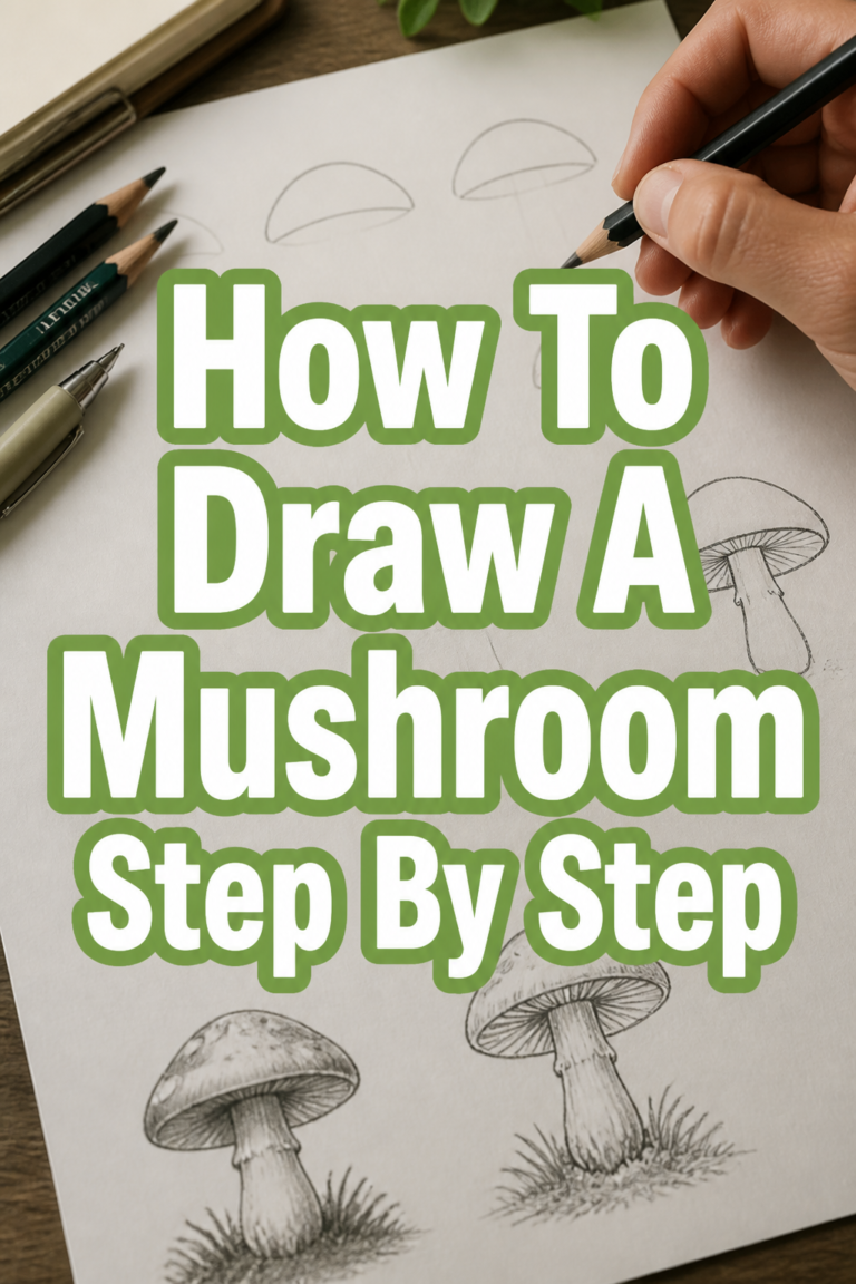 🍄 How To Draw A Mushroom Step By Step