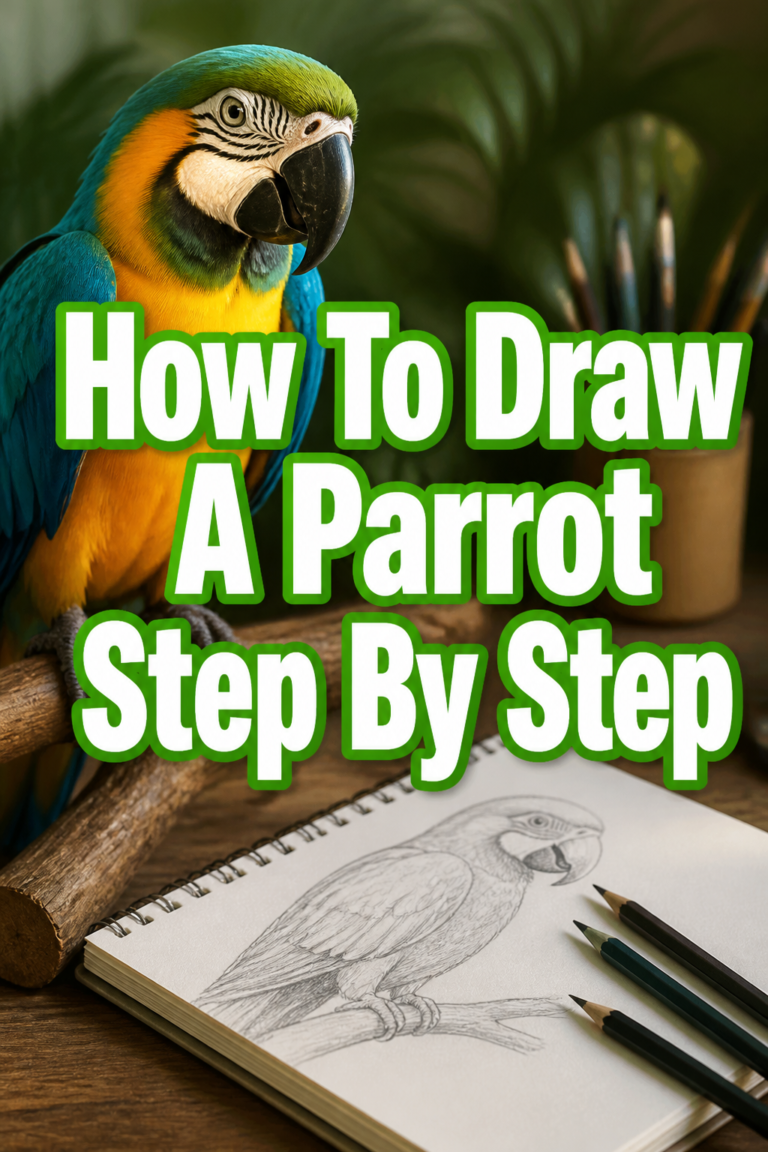 🦜 How To Draw A Parrot Step By Step