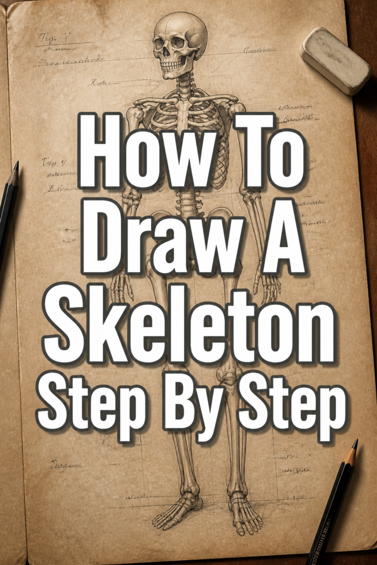 💀 How To Draw A Skeleton Step By Step