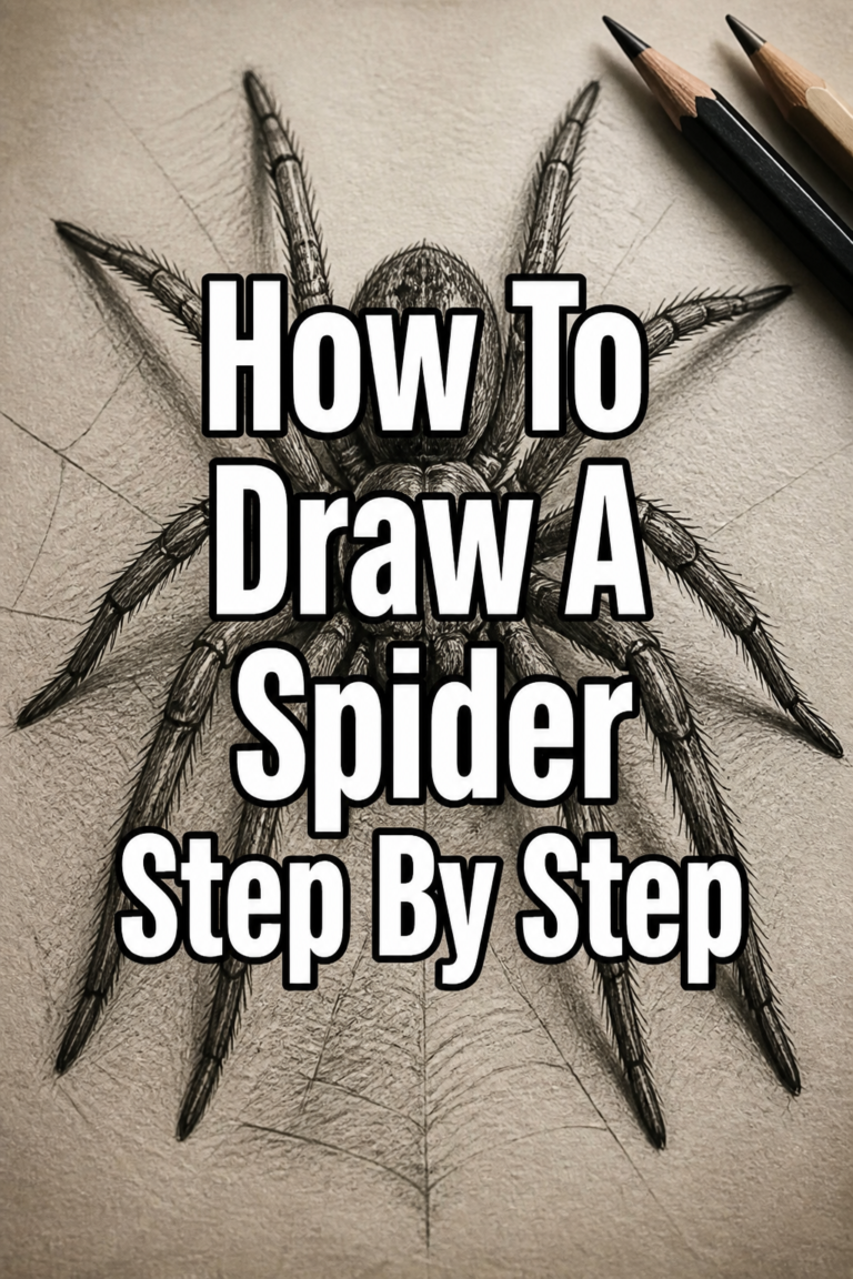 🕷️ How To Draw A Spider Step By Step