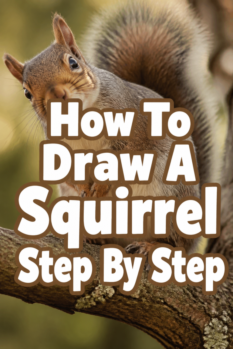 🐿️ How To Draw A Squirrel Step By Step