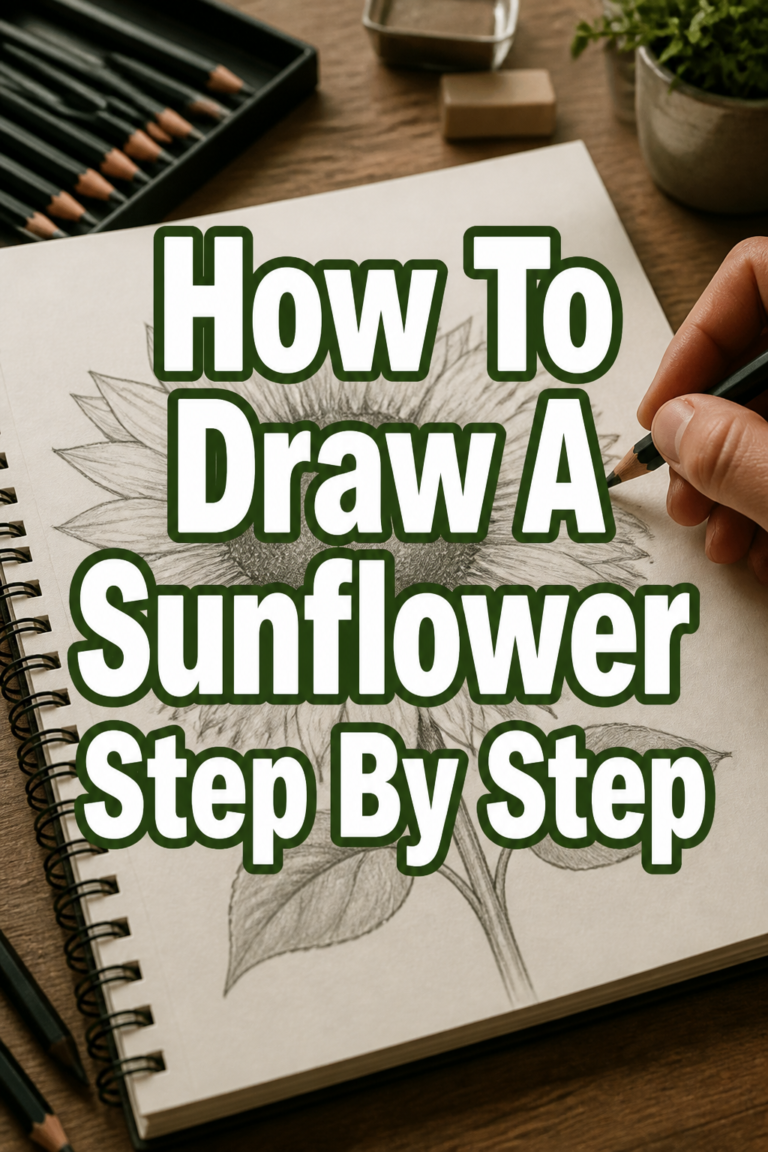 🌻 How To Draw A Sunflower Step By Step