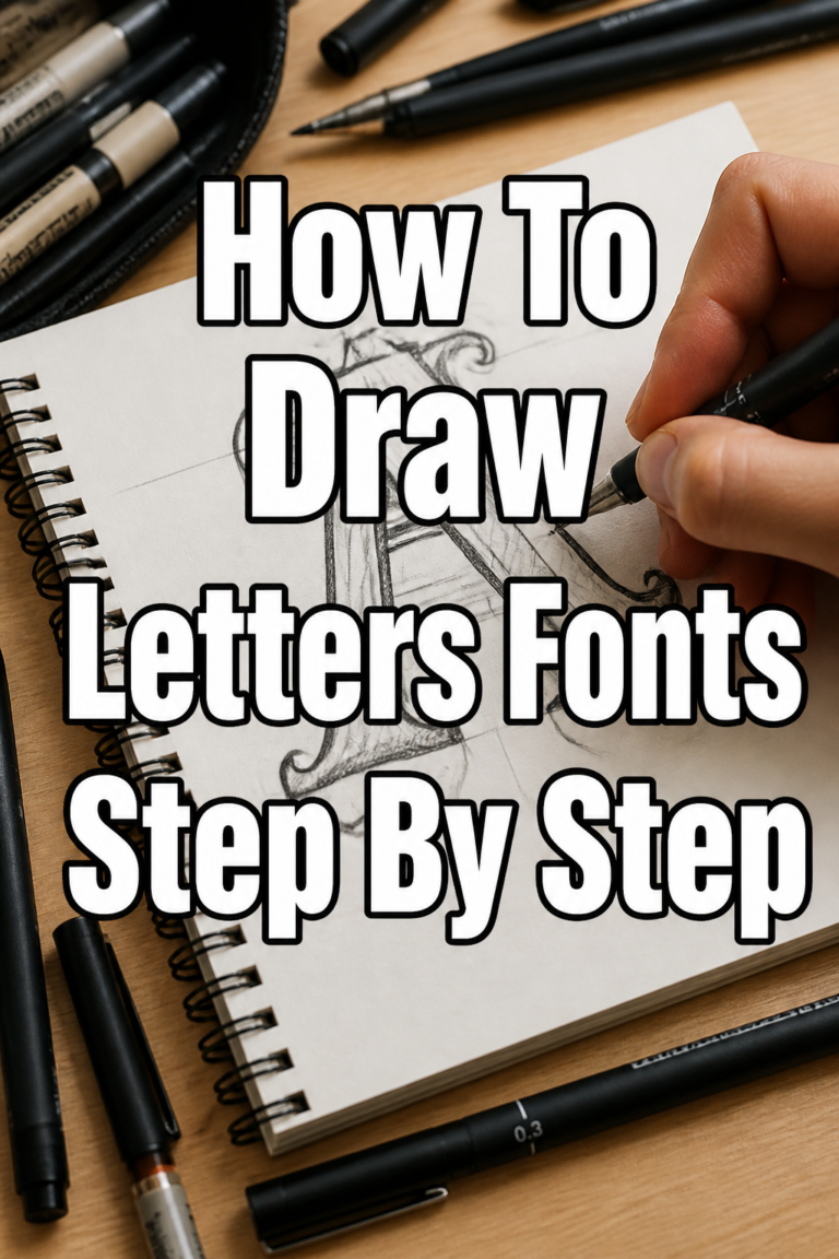 ✍️ How To Draw Letters Fonts Step By Step