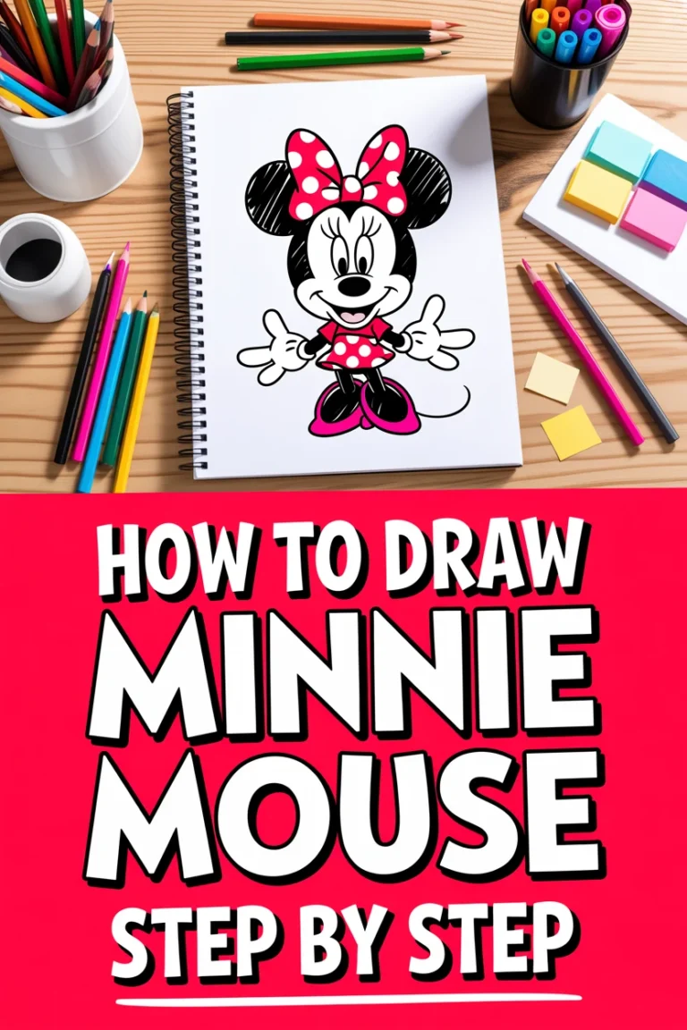 🎨 How To Draw Minnie Mouse Step By Step
