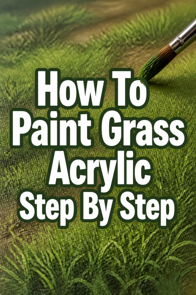 🌱 How To Paint Grass Acrylic Step By Step