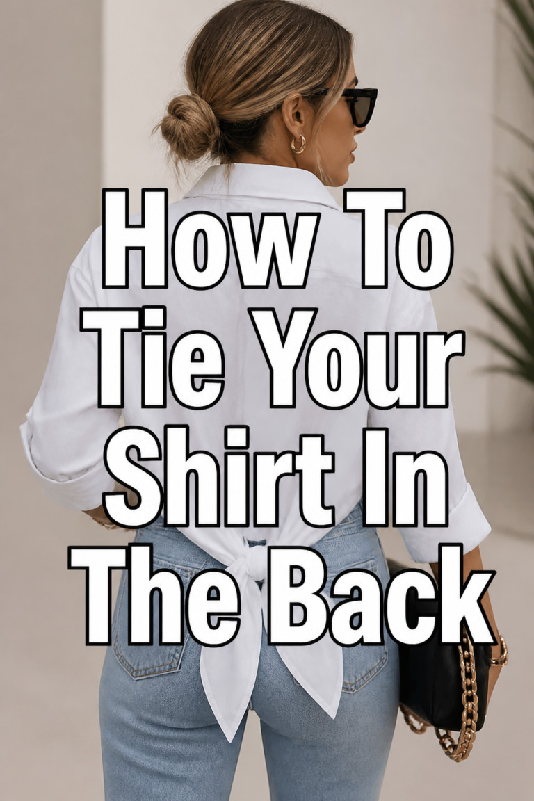 👕 How To Tie Your Shirt In The Back